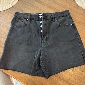 Women's Black Denim Shorts